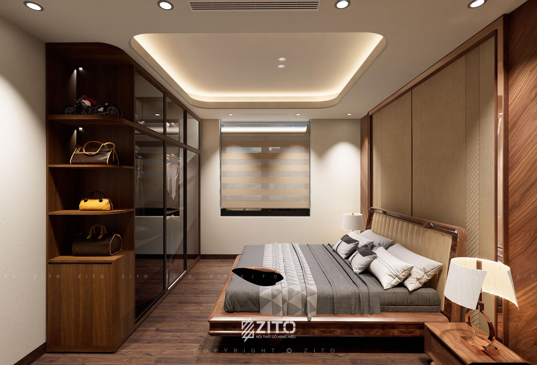 Phòng ngủ phụ 2 cùng công năng nhưng được bố trí theo phong cách khác